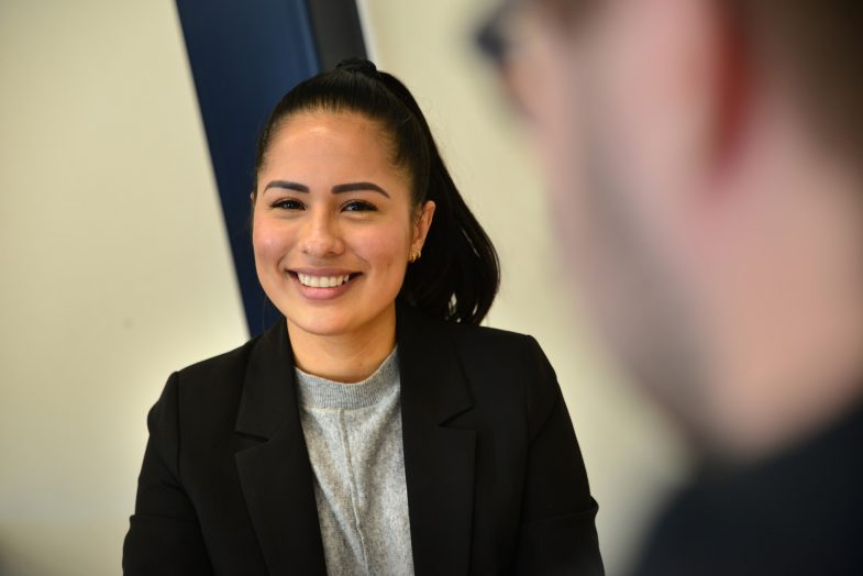 Docente in opleiding in gesprek