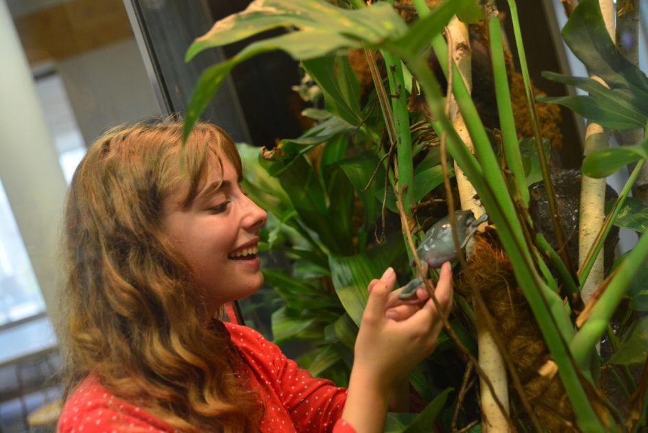 Meisje met reptiel