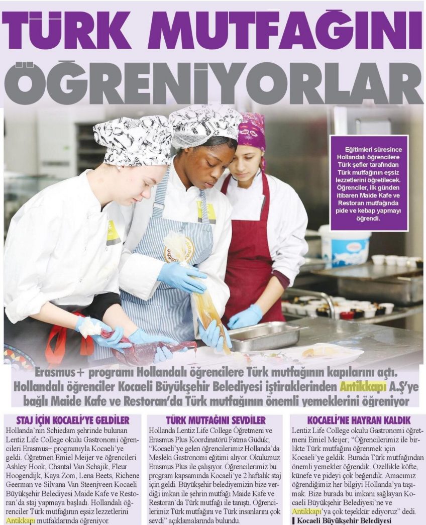 Artikel studenten LIFE College in Turkse krant - 1