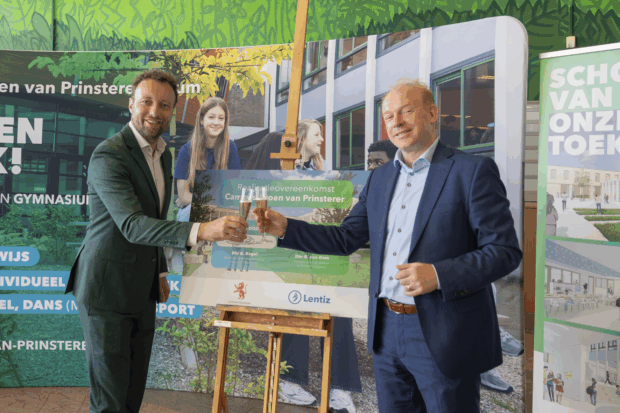 Wethouder Koen Kegel en Voorzitter Raad van Bestuur Lentiz onderwijsgroep Rick van Dam